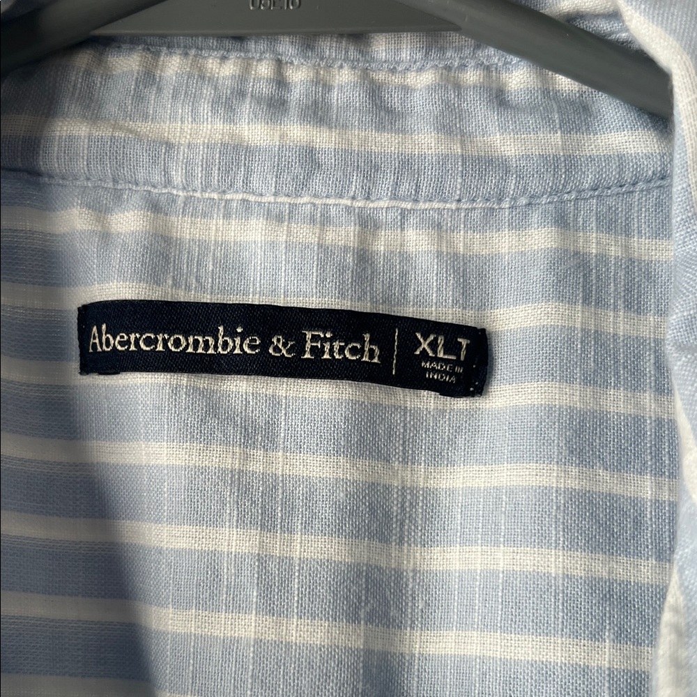 Abercrombie & Fitch Light Blue Striped Shirt - Picture 2 of 8